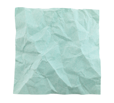 Saydam arka planda izole edilmiş, notlar için buruşmuş boş kâğıt. Ofis içi boş kağıt kavramı