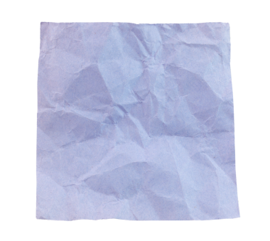 Saydam arka planda izole edilmiş, notlar için buruşmuş boş kâğıt. Ofis içi boş kağıt kavramı