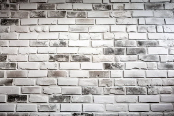 White brick wall texture or background for interior exterior decoration and industrial construction concept design.