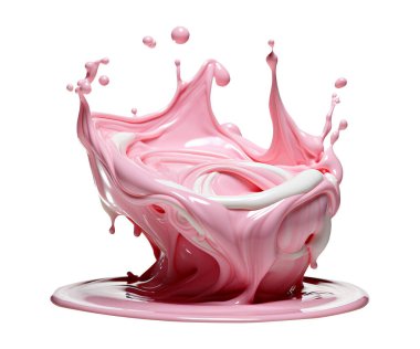 Pembe boya sıçramasına izole üzerinde beyaz arka plan.