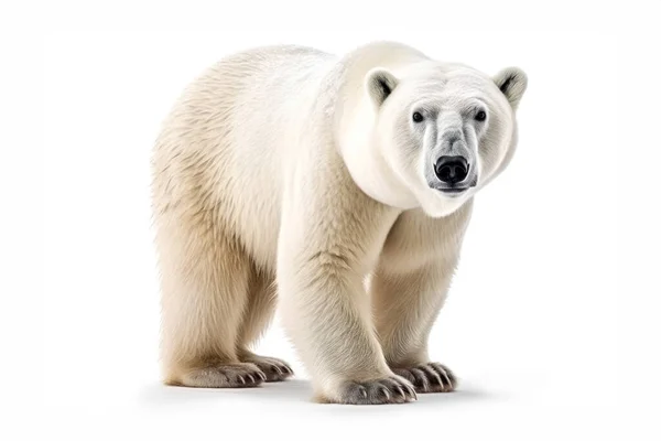 Kutup ayısı (Ursus maritimus) beyaz arka plan üzerinde izole