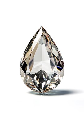 Beyaz arkaplanda elmas, kırpma yolu dahil.