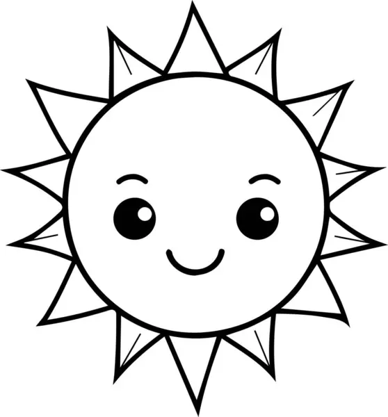 Güneş simgesi, vektör illüstrasyonu