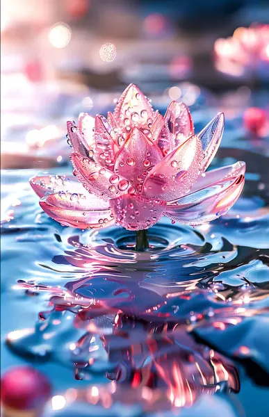 Pembe lotus çiçek Havuzu