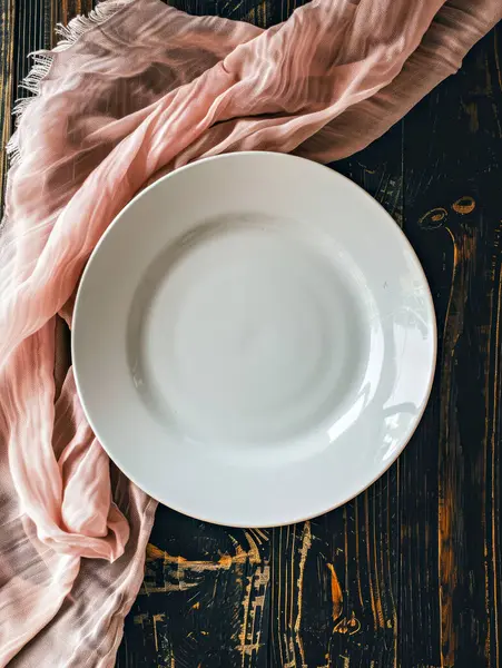 Empty Plate Table — Stock Photo, Image
