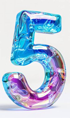 number five. 3 d rendering