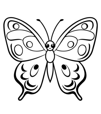 Şirin kelebek böceği izole edilmiş simgesi