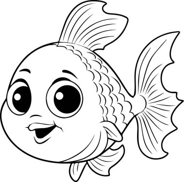 Şirin balık çizgi filminin boyama kitabı