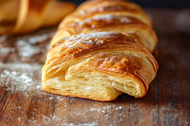 Tereyağlı taze kruvasan.