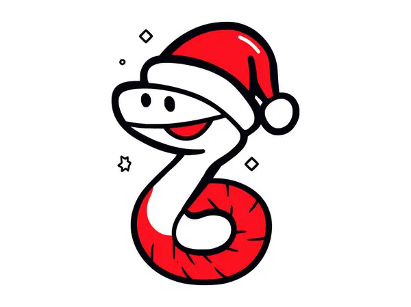 Noel Baba şapkalı Noel yılanı.