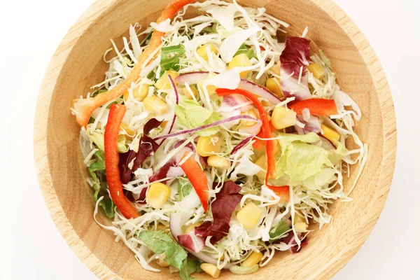 Repolho Desfiado Salada Vegetal Colorida — Fotografia de Stock