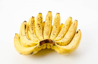 beyaz zemin üzerine sarı muz demet