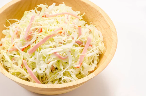 Shredded Cabbage Ham Salad — Stock Photo, Image