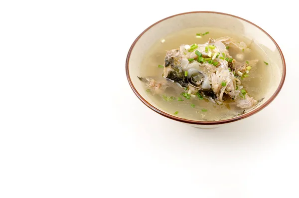 白鱼汤 鱼头汤 鱼骨汤或鱼肉汤 日本菜 — 图库照片