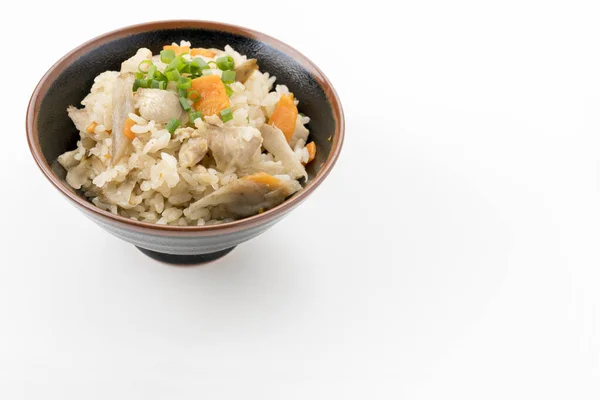 Rice Cooked Chicken Burdock Root — Stock Photo, Image