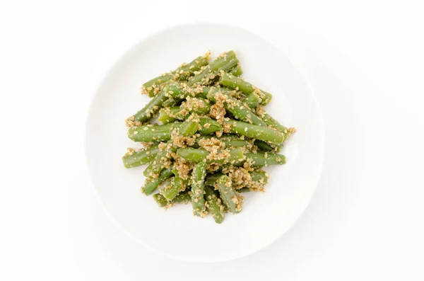 stock image Green beans with sesame dressing