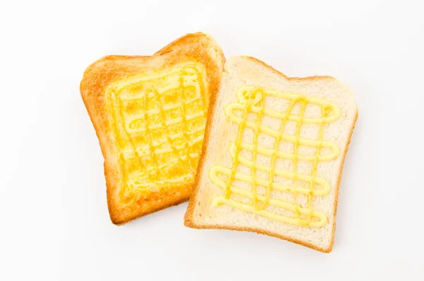 Toast Mit Mentaiko Mayonnaise Und Mayonnaise — Stockfoto