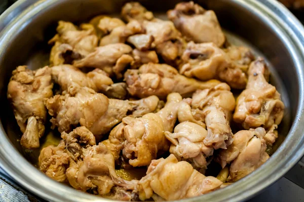 Ayam Goreng Dengan Saus Garam — Stok Foto