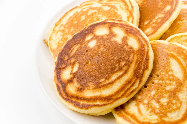 Homemade Plain Pancakes Plate — Stock Photo, Image