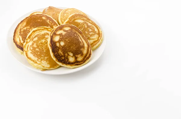 Homemade Plain Pancakes Plate — Stock Photo, Image