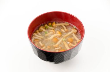 Japanese food, Nameko miso soup clipart