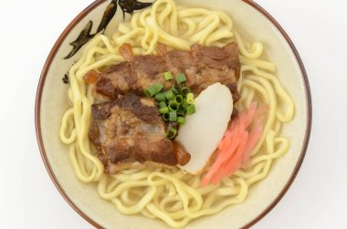 Okinawan cuisine, Okinawa soba, cartilage soki soba clipart