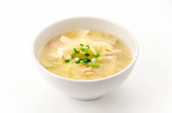 stock image Miso soup with a variety of ingredients