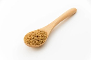 Kaşık üzerinde pudra kahverengi şeker