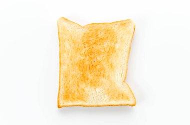 Beyaz arkaplanda dilimlenmiş ekmek