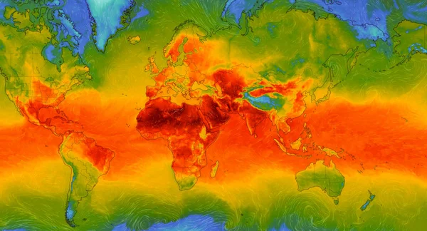 ドレスデン ドイツ 2023年7月14日 世界の気象ウェブサービスは 世界中の極端な高温の世界的な熱波を示しています 地球温暖化の概念 ストックフォト