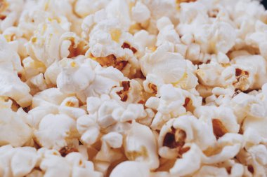 Patlamış mısır. Yaklaş makro çekim..