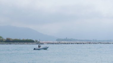 Magra nehri Bocca di Magra 'da, Liguria, İtalya' nın La Spezia eyaletindeki Ameglia belediyesine bağlı..