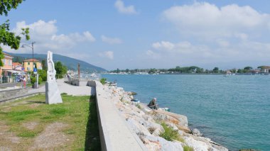 Magra nehri Bocca di Magra 'da, Liguria, İtalya' nın La Spezia eyaletindeki Ameglia belediyesine bağlı..