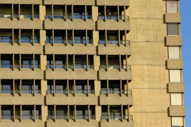 Lugano, Canton Ticino, İsviçre 'deki Civico Hastanesi' nin ana binası..