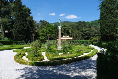 Trieste 'deki Miramare Kalesi Parkı, Friuli-Venezia Giulia, İtalya.