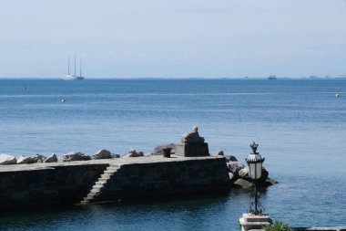 Trieste 'deki Miramare Kalesi Parkı, Friuli-Venezia Giulia, İtalya.