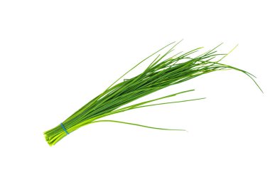 Bir demet taze yeşil soğan.