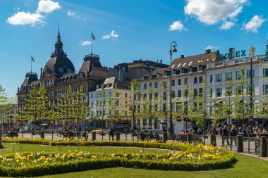 Kopenhag, Danimarka - 08.05.2022: Kongens Nytorv, Kralın Yeni Meydanı.