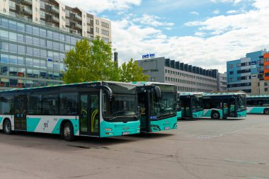 Tallinn, Estonya - 30.05.2022: Tallinn Şehir Otobüs Taşımacılığı.