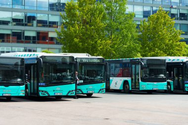 Tallinn, Estonya - 30.05.2022: Tallinn Şehir Otobüs Taşımacılığı.