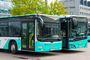 Tallinn, Estonya - 30.05.2022: Tallinn Şehir Otobüs Taşımacılığı.