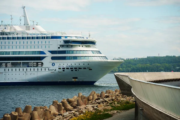 Tallinn Estland 2022 Silja Europa Kryssningsfartyg — Stockfoto