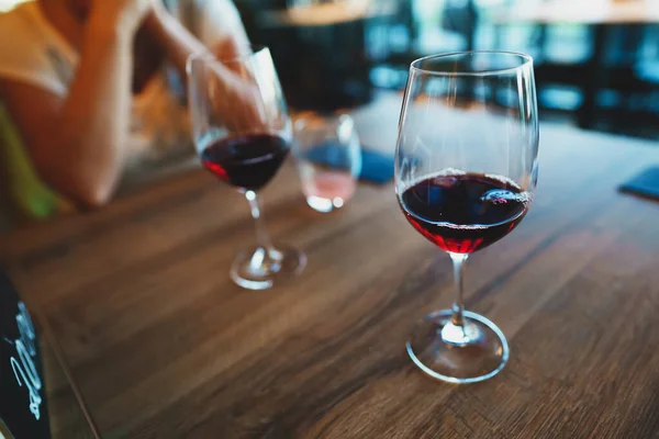 Glass Red Wine Table Wine Degustation — Stock Photo, Image
