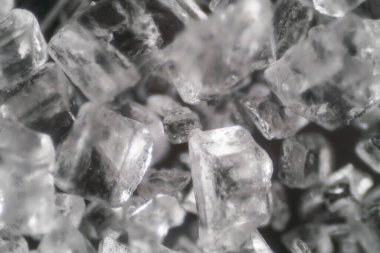 Mikroskobik dünya. Tuz kristallerinin.