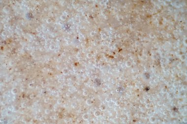 Mikroskobik Dünya. Dondurmanın kabarcık yapısı.