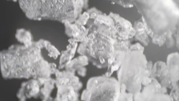 Dunia Mikroskopik Kristal Gula — Stok Video