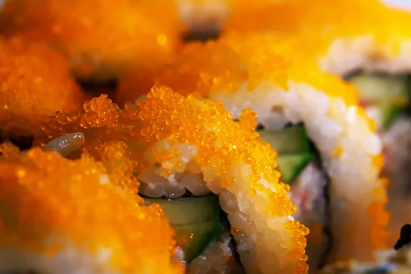 Kalifornijski Zestaw Sushi Widok Bliska — Zdjęcie stockowe
