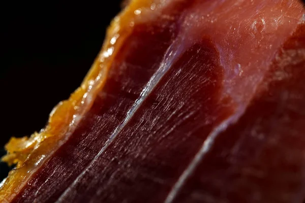 Dry Cured Spanish Ham Jamon Close View — Stock Photo, Image
