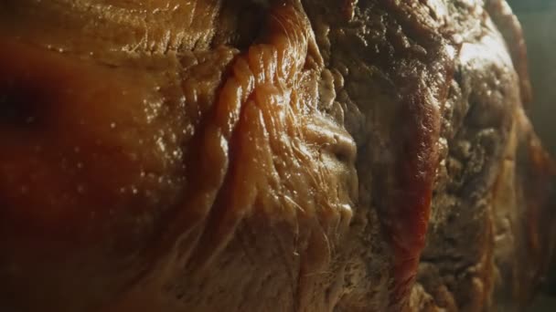 Produksi Ham Kering Pabrik Makanan — Stok Video