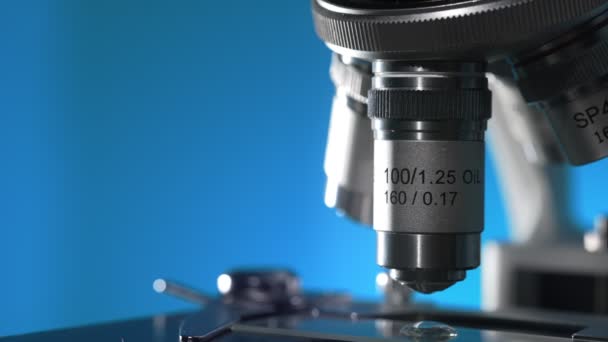 Vue Macro Microscope Diapositive Sciences Technologies Santé — Video